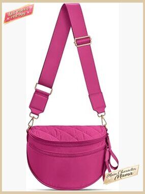 Puffer Crossbody Bag Bum Bag Spacious Travel Purse Quilted Shoulder Handbag
